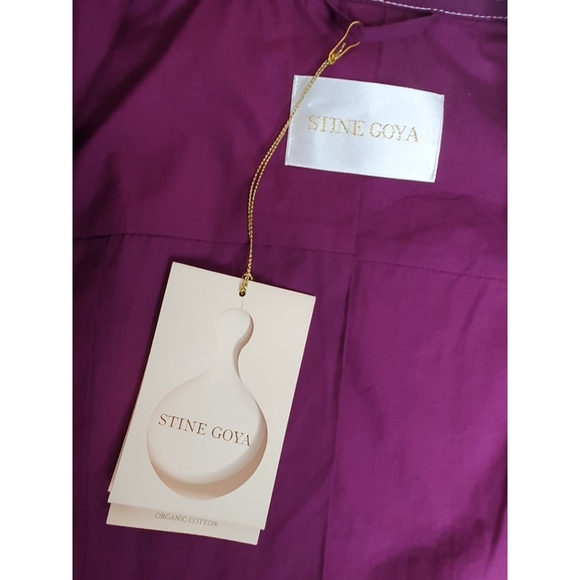 NWT! Stine Goya Purple Denim Belted Jacket, Organic Cotton, Size Small - Picture 8 of 16